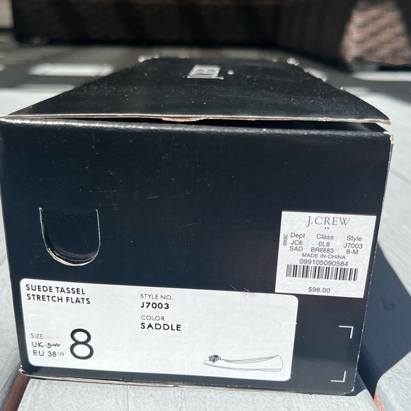 Jcrew Suede Lottie Tassel Flat Size 8 - Picture 7 of 7